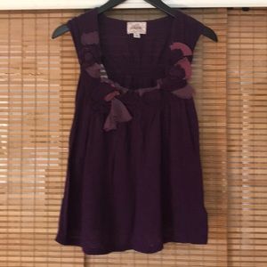 Anthropologie Deletta embellished sleeveless top